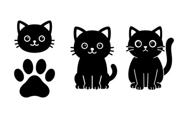 Cute cartoon animal set with cats dogs and other pets in a funny vector illustration