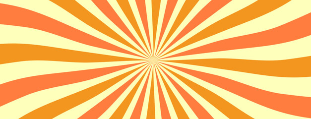 Retro Vintage Sunburst texture sunrays with swirl curves background