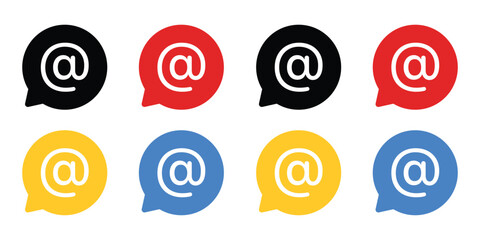 at symbol Icon set, Vector icon