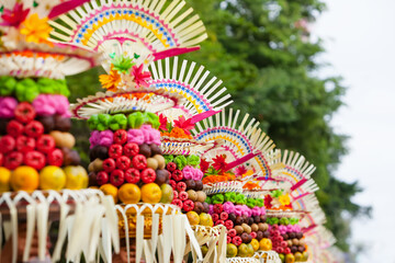 Traditional Balinese ceremonial offering