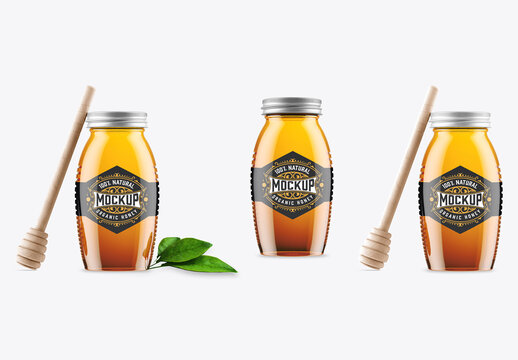 Honey Bottle Mockup