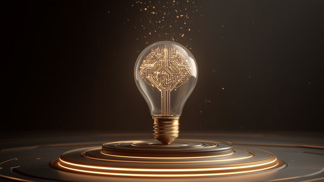 デジタル回路を光源とするAI電球ディスプレイ