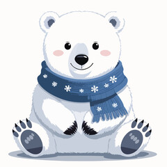 Cozy Winter Polar Bear