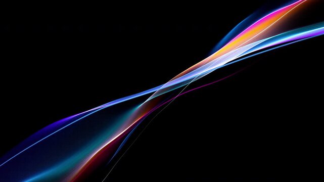 Abstract Fluid Particle Wave Visualization Background. 4K video transparent Alpha Channel. ProRes 4444.