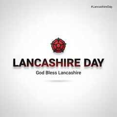 Lancashire Day UK county celebration tradition vector art poster