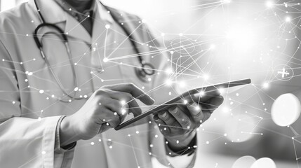 Revolutionizing healthcare  doctor using digital tech for online health and global telemedicine