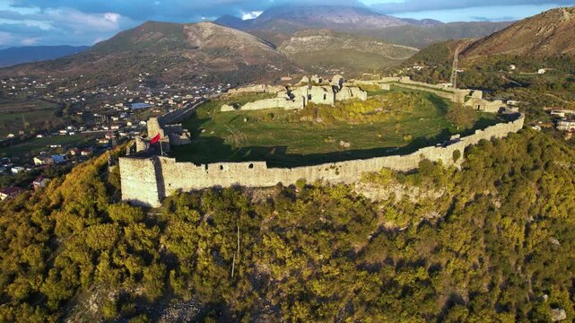 Exploring Lezh&euml; Castle: Tourists Visit Ancient Roman Ruins and Fortified Walls in Albania