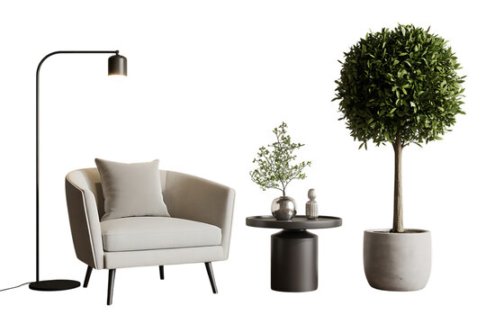 Armchair and plant corner