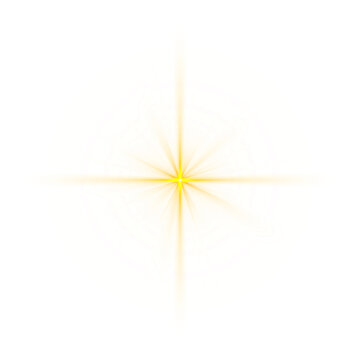 golden star on transparent background
