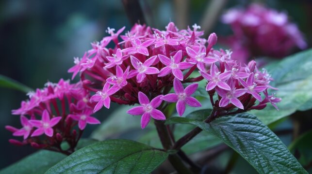 Panajachel Solola Guatemala Pentas flowers in pink