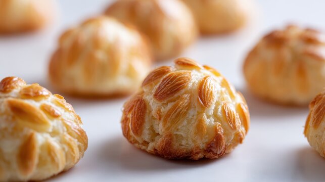 Panellets on a white backdrop