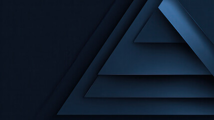 Abstract dark blue geometric layers with subtle shadows