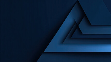 Abstract dark blue geometric triangle overlapping layers background