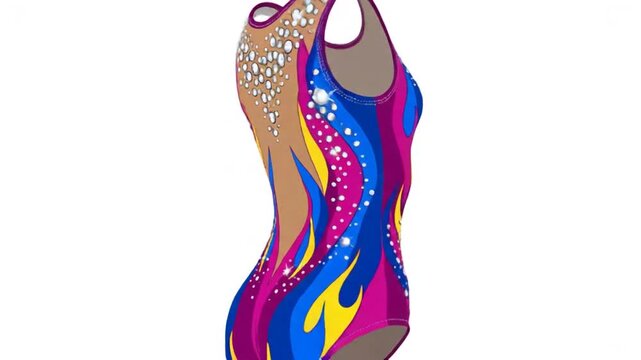 Colorful Gymnastics Leotard Design - A Detailed Look at Artistic Sportswear.