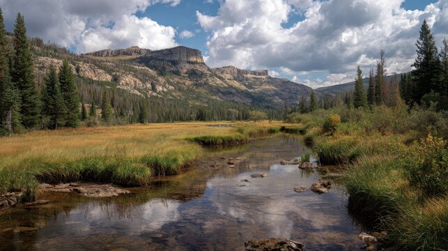 Scenery around Mirror Lake in Utah s Uinta Mountains