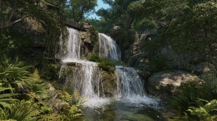 Fototapeta premium Stunning cascades in the nature reserve
