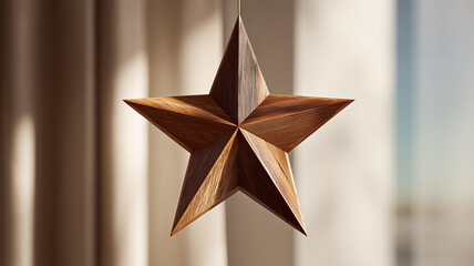 木の温もりを感じる星マークのアイコン