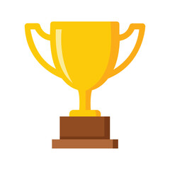 Gold Trophy Icon Illustration Symbolizing Victory Achievement and Excellence Award Winning Template Competition Reward