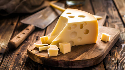 Swiss Alpine Cheese: Artisanal Dairy Delight from Swiss Mountains—Made with Fresh Alpine Milk, Aged to Creamy/Nutty Perfection, Including Emmental, Gruyère & Appenzeller, Ideal for Fondue, Raclette, S