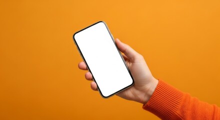 Using a smartphone for communication connecting to the internet on a vibrant day promoting digital interaction