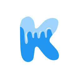 winter alphabet vector