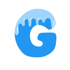 winter alphabet vector