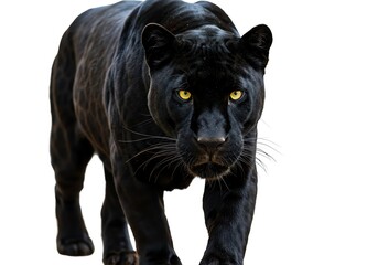 Fototapeta premium Black Panther Walking Stealth Predator Jungle Animal Portrait