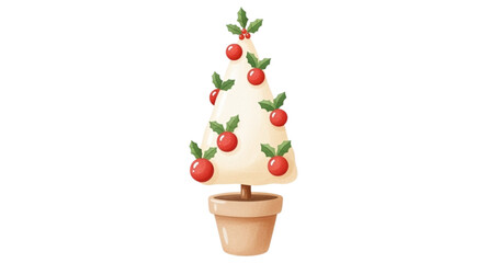 christmas tree with red berries