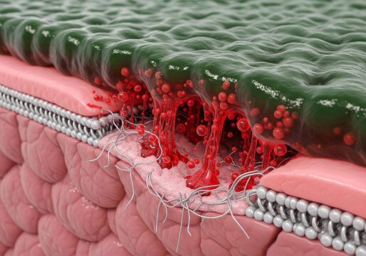 Pathogenic Biofilm Leaching Toxins Eroding Intestinal Epithelium