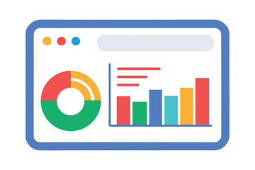 vector illustration of business graph
