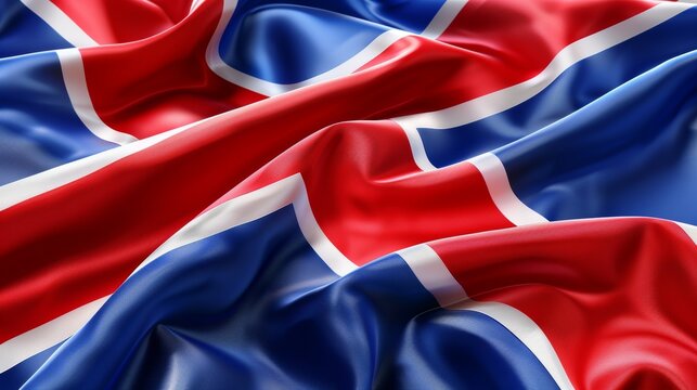 Realistic fabric flag of norway for independence day celebrations and national pride display