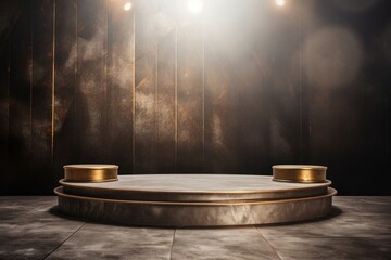 Fototapeta premium Texture background lighting stage floor.