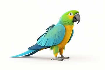 Obraz premium Parrot animal bird white background.