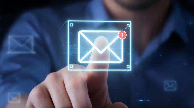 Email marketing strategy for business communication and digital inbox management and notification system