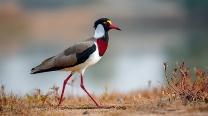 image of a red wattled lapwing