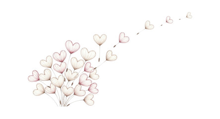 abstract background with loves