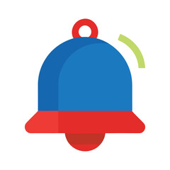 Notification bell on white background.