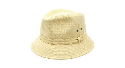 Isolated outdoor safari hat, light beige adventure style sun hat for adventure, sun protection