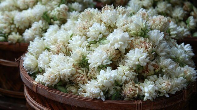 In Thai funeral customs sandalwood flowers symbolize sorrow and goodbye to the departed