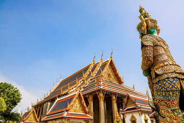 Wat Phra Kaew or Wat Phra Sri Rattana Satsadaram is temple used for various royal ceremonies during reign of King Rama I. It is temple within the Grand Palace. Inside temple is the Emerald Buddha.