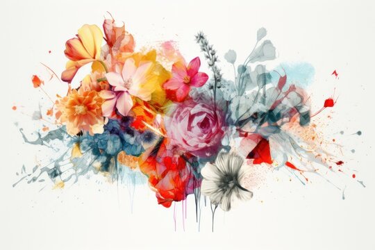 Floral art painting pattern.
