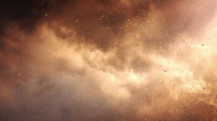 Fototapeta premium Celestial Phenomenon: Abstract of clouds with a radiant glow, capturing a dramatic atmosphere