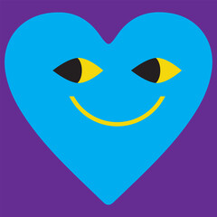 Set of geometric smiling face icons in black and white.Collection of vector smiley faces in different geometric shapes including circle, heart, triangle, and star, ideal design or branding.EPS10/AI.