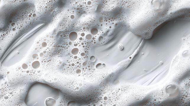 A close-up shot of soapy foam, showing bubbles and textures