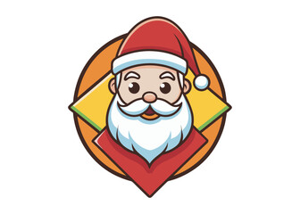 santa face logo silhouette vector, christmas santa face silhouette vector illustration, colour santa face vector silhouette, santa claus face logo silhouettes vector on a white background