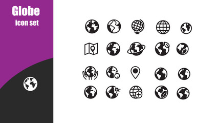 Globe  icon set