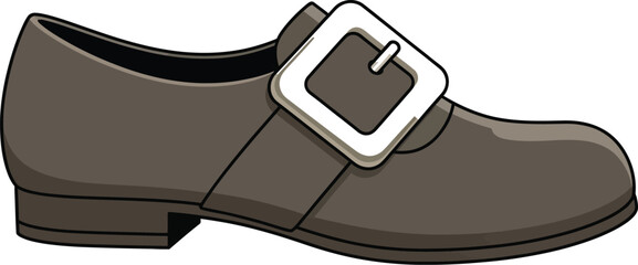 Pilgrim shoe with buckle