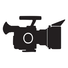 
Digital camera silhouette icon with circular arrows for photography concept