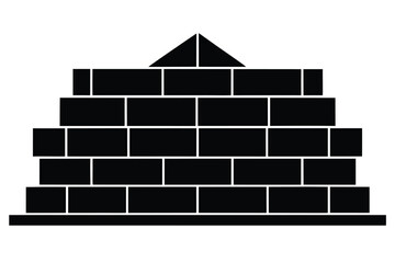 masonry wall vector icon silhouette