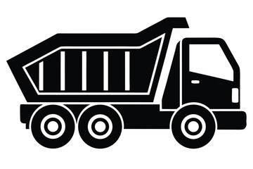 dump truck vector icon silhouette © kANTASWAR